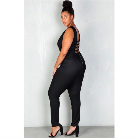 🔥LAST ONE🔥 BLACK CAGED JUMPSUIT 🔥 - Picture 3 of 6